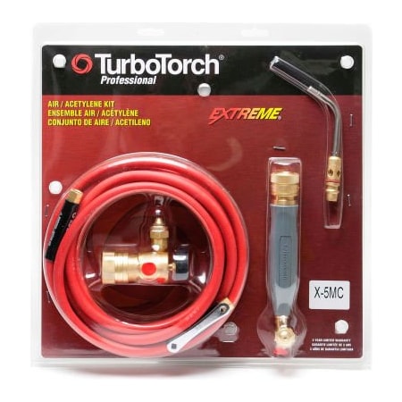 Esab Welding & Cutting TurboTorchÂ Extreme Â Standard Torch Kits, X-5MC Kit, Air Acetylene, 12' Hose, G4 Handle 0386-0384